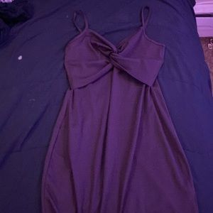 dark plum purple body con dress
